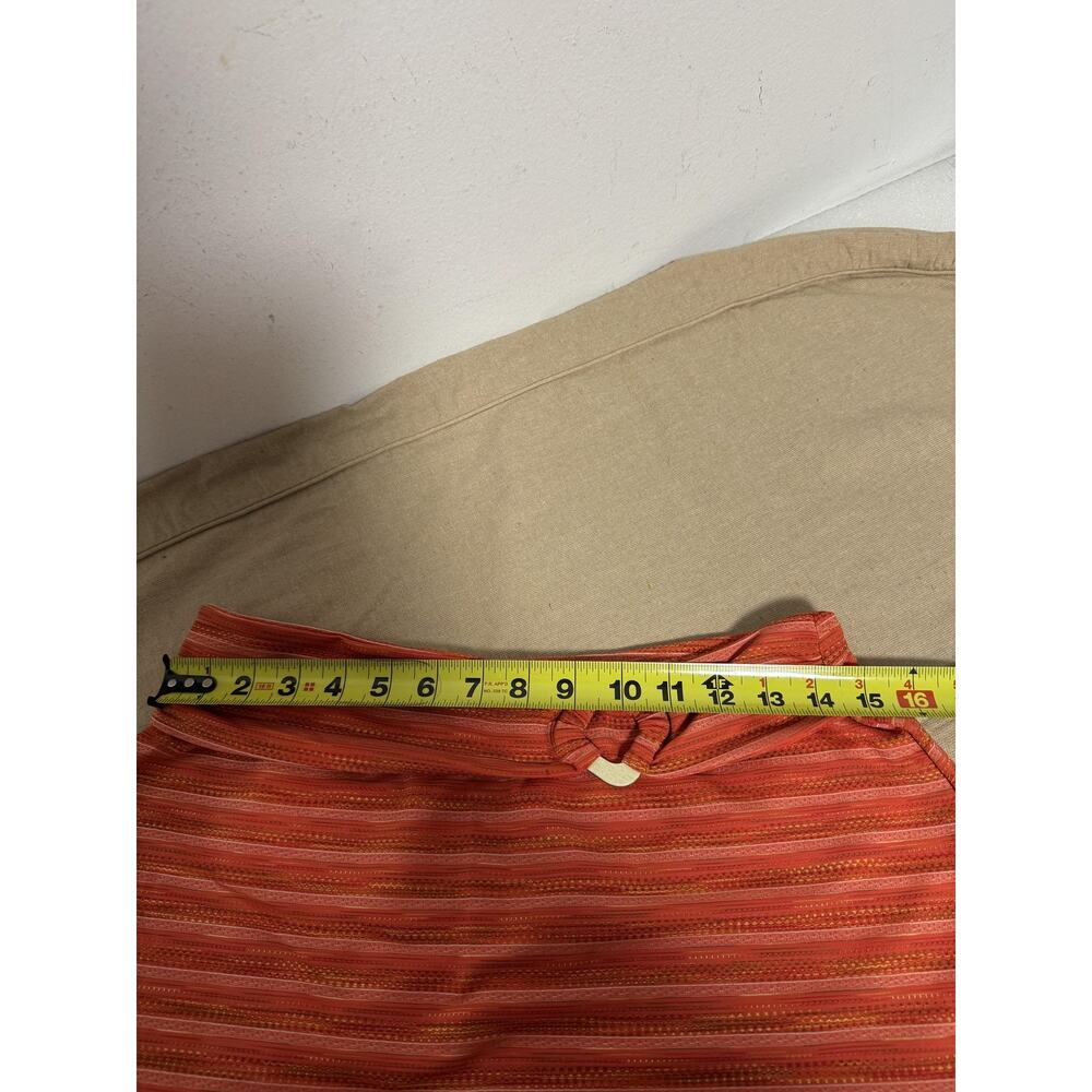 St. John Swim Skirt Womens Small Orange Gold Stripe Ring Made USA Style 1000 - Picture 3 of 9